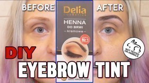 'DIY eyebrow shape and tint with Delia henna (vegan makeup series)'