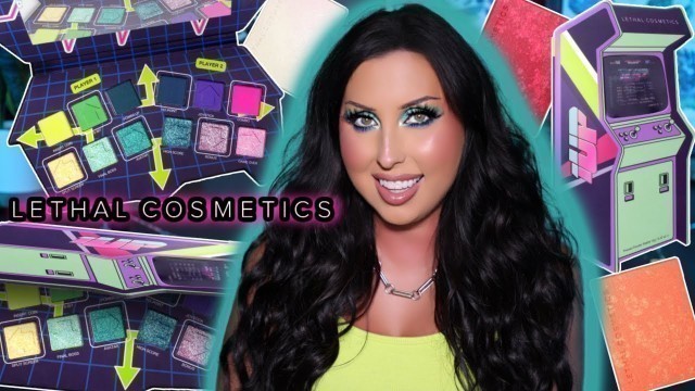 'LETHAL COSMETICS 1UP PALETTE | SWATCHES & TRY ON'