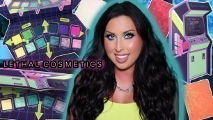 'LETHAL COSMETICS 1UP PALETTE | SWATCHES & TRY ON'