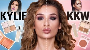 'KKW vs KYLIE Full Face Comparison! What\'s Better?!'
