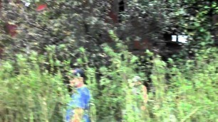 'My two kids having sex in the bushes.......busted!'