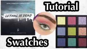 'Lethal Cosmetics x Theresa Is Dead LETHAL IS DEAD Palette Swatches & Tutorial'
