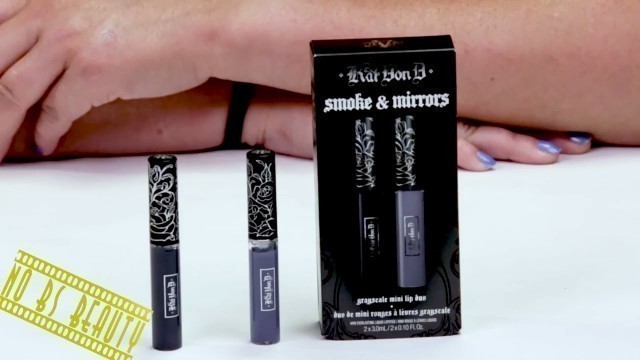 'Kat Von D Smoke and Mirrors Grayscale Liquid Lipstick Duo in Woolf and Dagger Review and Swatches'