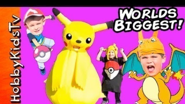 'Giant PIKACHU Surprise Egg with HobbyKidsTV'