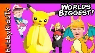 'Giant PIKACHU Surprise Egg with HobbyKidsTV'