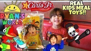 'REAL Ryans World Kids Meal TOYS at Carls Jr! ALL TOYS Combo Panda Mystery Egg Ryan Toysreview prizes'