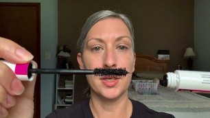 'Mascara Monday! Uoma Level Up Badder Boom mascara review demo first impression over 40 makeup'