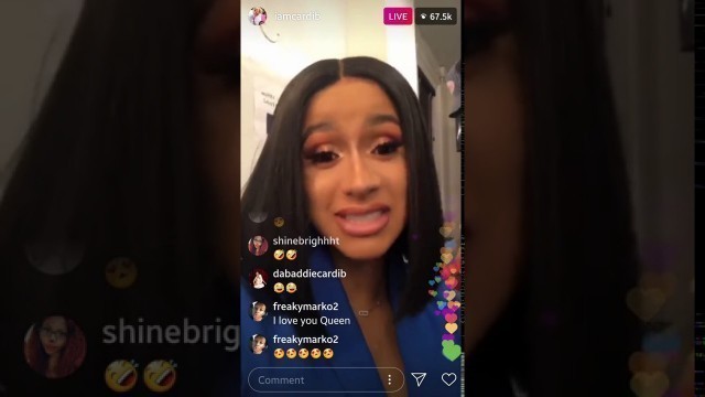 'Cardi B IG Live (I\'m a Good Person, that makeup artist LIED)'