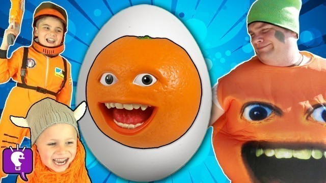 'GIANT ANNOYING ORANGE EGG and Surprise Toys with HobbyKidsTV'