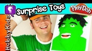 'Hulk 3D Play-Doh Makeover using Twisted Boards! Surprise Toys for HobbyKids'