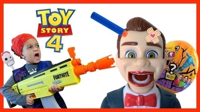 'Toy Story 4 Benson Dummy STOLE my NEW Hobbykids Jackhammer Egg Surprise! | Toy Story 4 Hide And Seek'