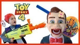 'Toy Story 4 Benson Dummy STOLE my NEW Hobbykids Jackhammer Egg Surprise! | Toy Story 4 Hide And Seek'
