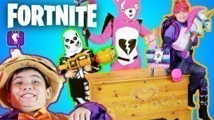 'BEST FORTNITE COSTUMES! We Find a TREASURE Chest in a GIANT Surprise Adventure by HobbyKidsTV'
