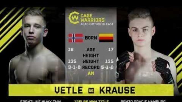 '#CWSE23 - Vetle VS Krause - 135lbs Amateur MMA Junior Title Contest'