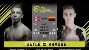'#CWSE23 - Vetle VS Krause - 135lbs Amateur MMA Junior Title Contest'