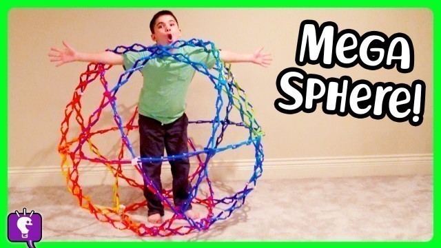 'GIANT SPHERE FORTS! Mega HOBERMAN Toy Surprises + Challenge Games by HobbyKidsTV'