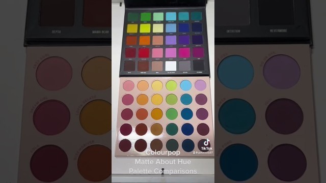 'Colourpop “Matte About Hue” Palette Comparisons'
