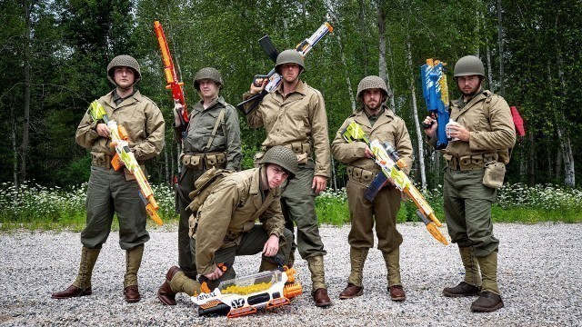 'NERF WORLD WAR 2: D-DAY BATTLE (Nerf Movie)'