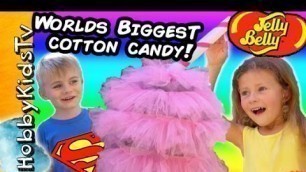 'Giant COTTON CANDY Surprise EGG with Toys! HobbyRose Joins Us Today'