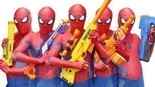 'Spider Man Nerf War Compilation'