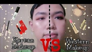 'KOREAN MAKEUP VS AMERICAN MAKEUP | Adittya Chibi'
