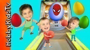 'Giant SKEE BALL Set! Toss the Ball for Surprise Toys with HobbyKids'