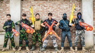 'LTT Game Nerf War : special Mission Winter Warriors Nerf Guns Fight Criminal group Rocket'