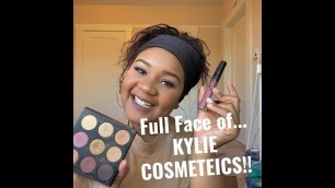 'Full face of KYLIE COSMETICS!!!| ONE BRAND TUTORIAL| Come watch me get ready!!'