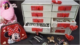 'Best out of waste cereal box storage organizer diy | cardboard craft diy'