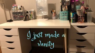 'DIY IKEA VANITY|| easy and under $100'