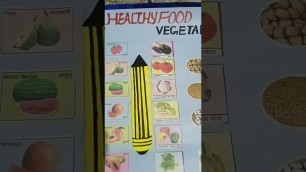'Healthy  unhealthy.food project shorts#fruits and vegetables'