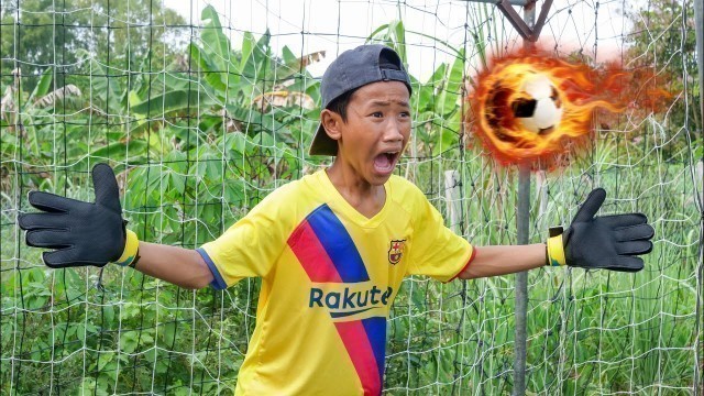 'NERF FOOTBALL REAL VS BARCA SHOT BATTLE'