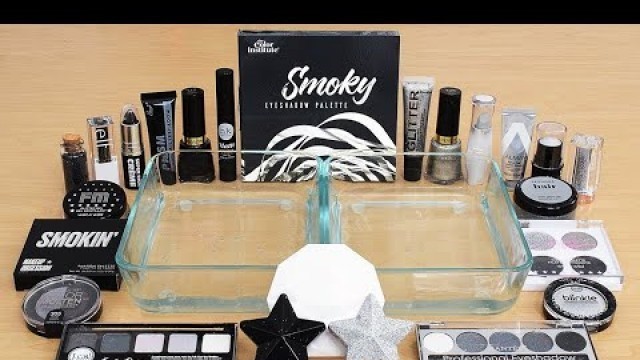 'Smoke And Mirrors - Mixing Makeup Into Slime ASMR - Satisfying Video Slime'