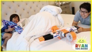 'Ryan and Daddy Nerf Toys Challenge!'