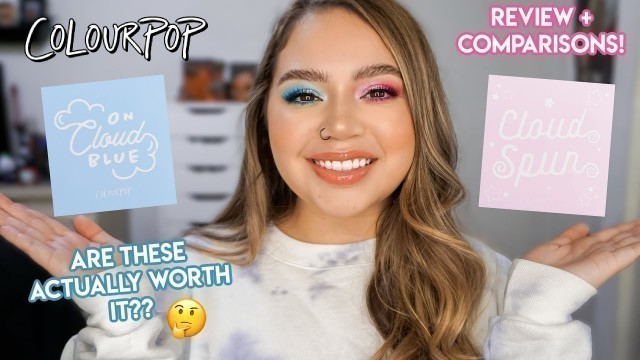 'COLOURPOP ON CLOUD BLUE & CLOUD SPUN PALETTES | COMPARISONS, SWATCHES + TUTORIAL | Makeupbytreenz'