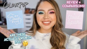 'COLOURPOP ON CLOUD BLUE & CLOUD SPUN PALETTES | COMPARISONS, SWATCHES + TUTORIAL | Makeupbytreenz'