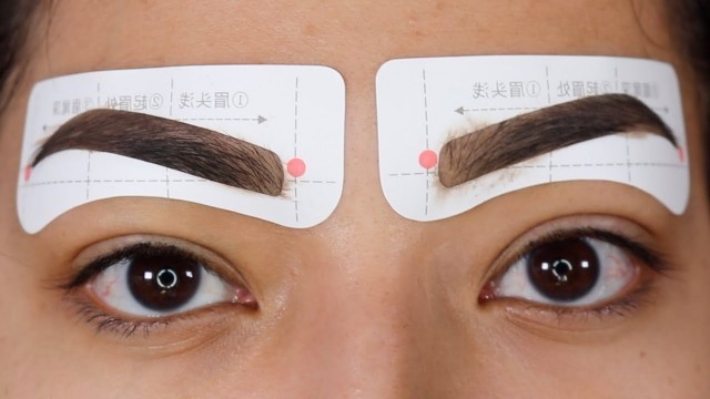 'EASY HOWTO: GET THE BEST EYEBROWS! Sticker Stencil Eyebrows! - Alexisjayda'