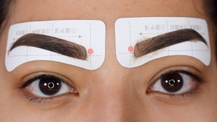 'EASY HOWTO: GET THE BEST EYEBROWS! Sticker Stencil Eyebrows! - Alexisjayda'