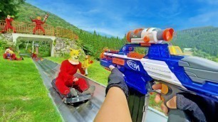 'Nerf War | Amusement Park Battle 17 (Nerf First Person Shooter)'