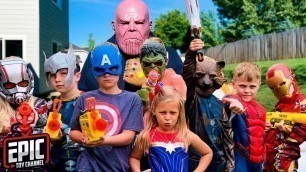 'Nerf Battle: Thanos Returns To Battle Avengers Hero Kids - a Fun Kids Parody'