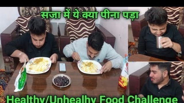 'Healthy or Unhealthy Food Challenge/Noodles, Dates, Souce, Mayoneese #foodchallenge#noodleschallenge'