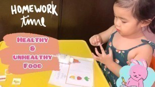 'HOMEWORK Healthy & Unhealthy Food ||  Athena’s International Tutoring'