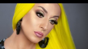 'Easy gold bronze glam makeup tutorial full face'