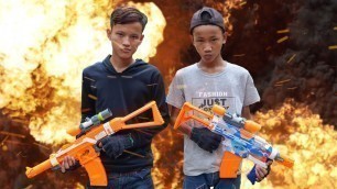 'NERF WAR FREE FIRE IS REAL BATTLE 2'