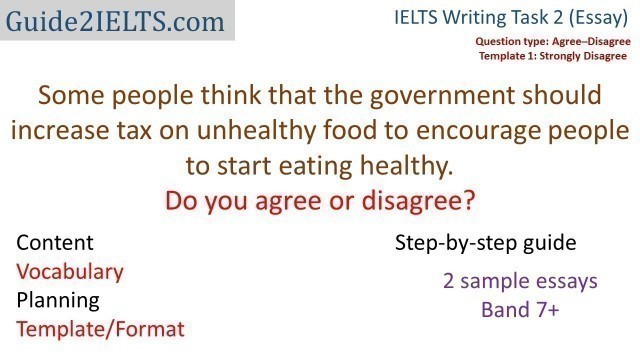 'Sample Essays #Agree-Disagree #IELTS (Increase tax on Unhealthy food)'