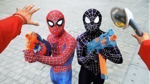'SPIDER-MAN & VENOM Nerf Gun War vs BAD GUY TEAM ( Special Action POV )'
