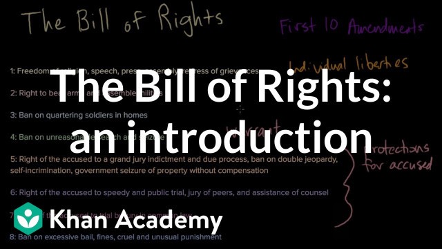 'The Bill of Rights: an introduction | US government and civics | Khan Academy'