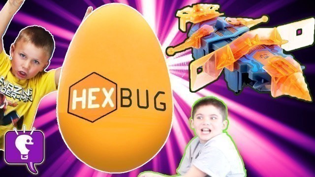 'GIANT HEXBUG Surprise Egg and TOYS with HobbyKidsTV'