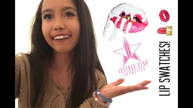'Lip swatches! ♡ || Kylie Jenner lip kits & Jeffree Star cosmetics'