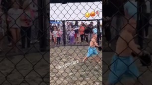 'Nick Diaz stumbles across kids mma cage fight and does not condone this.'